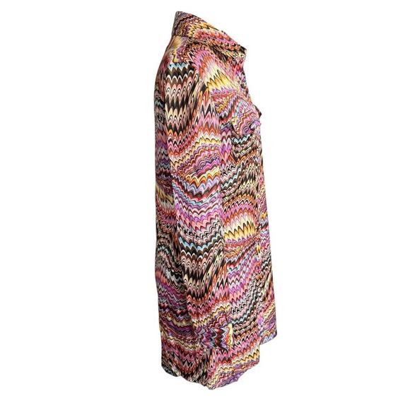 Grace Chuang New York Dress Polyester Button Front Medium Abstract Print Artsy - Picture 5 of 11